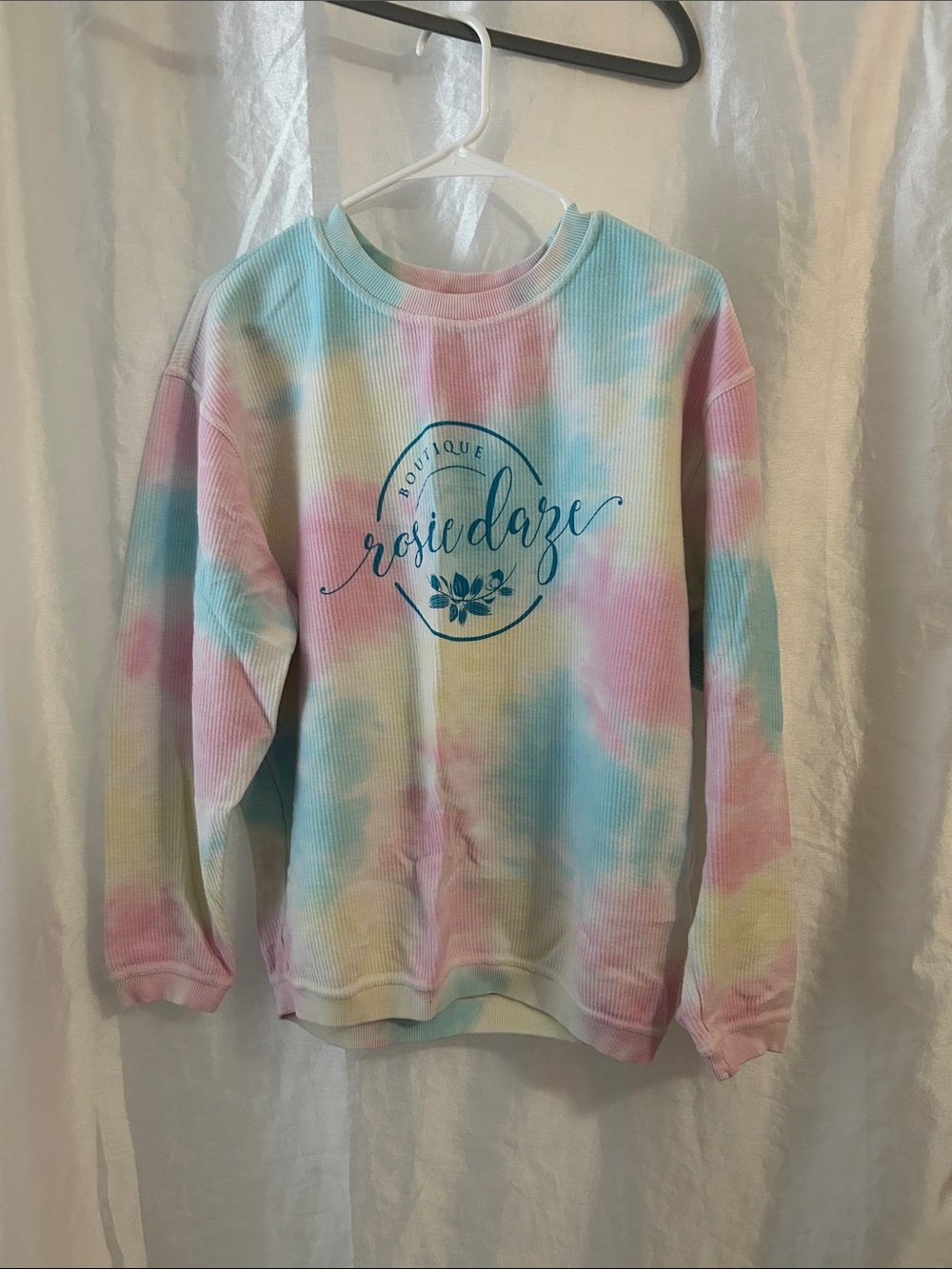 Rosie Daze Pastel Tie-Dye Crewneck Sweater - Multi Pastel